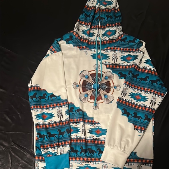 Men's Multicolor Patterned Hoodie - Picture 1 of 1